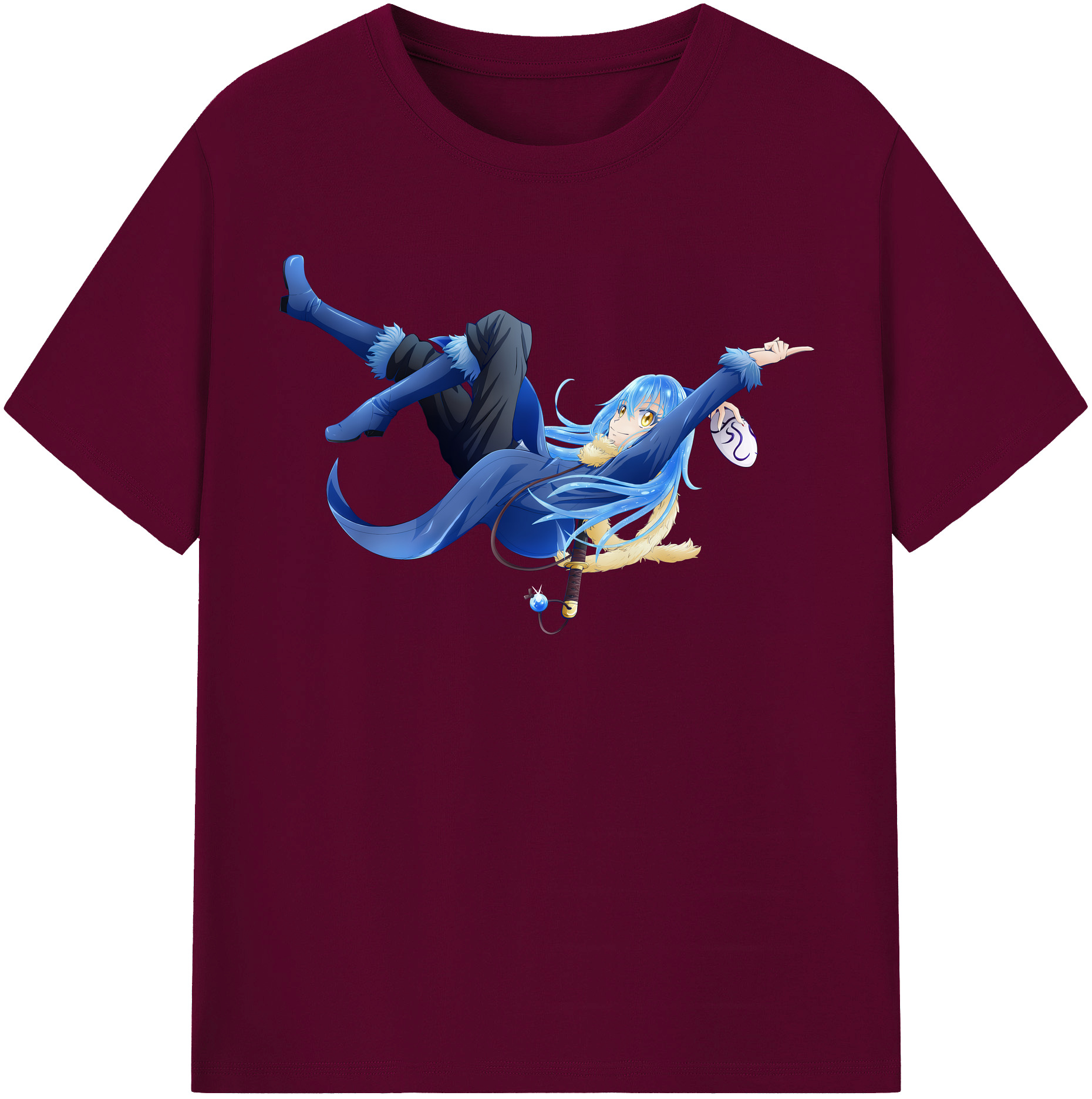 （画像用） 転スラ Regarding Reincarnated to Slime レディースカジュアルプリントTシャツ（綿100％）